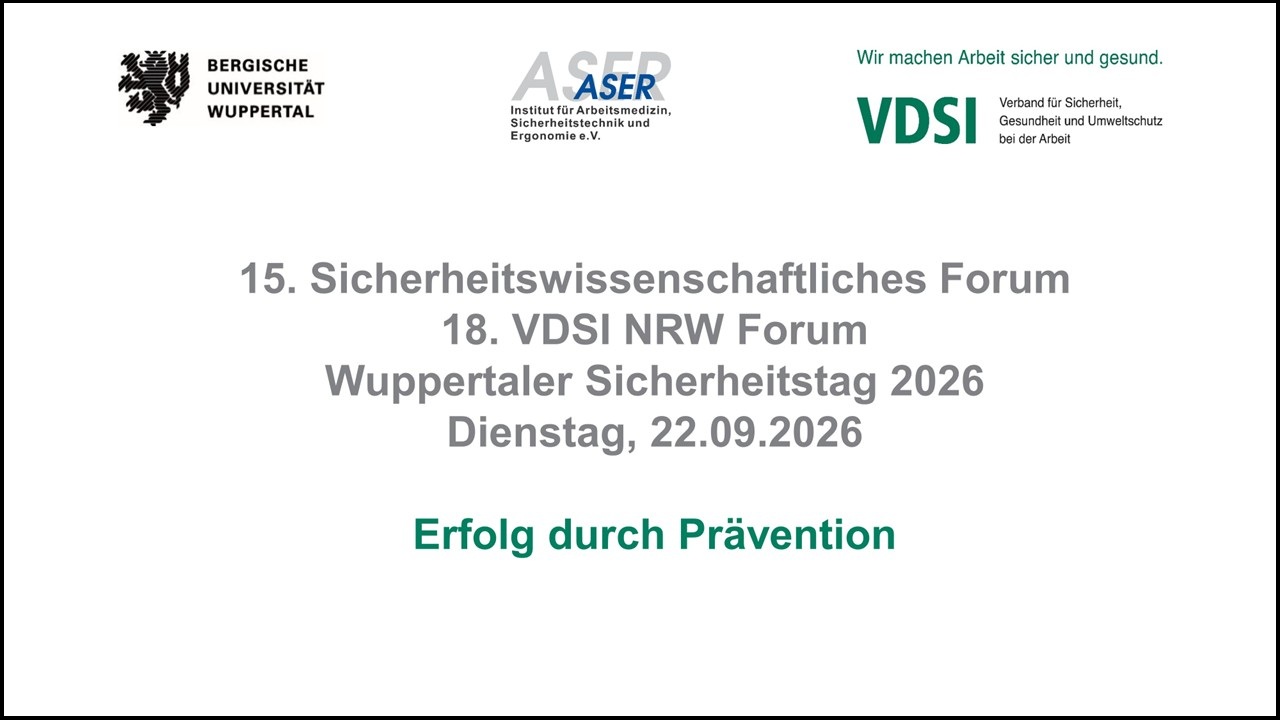 &Uuml;ber 260 Fachleute beim 15. Sicher&shy;heits&shy;wissen&shy;schaftlichen Forum und 18. VDSI-Forum NRW